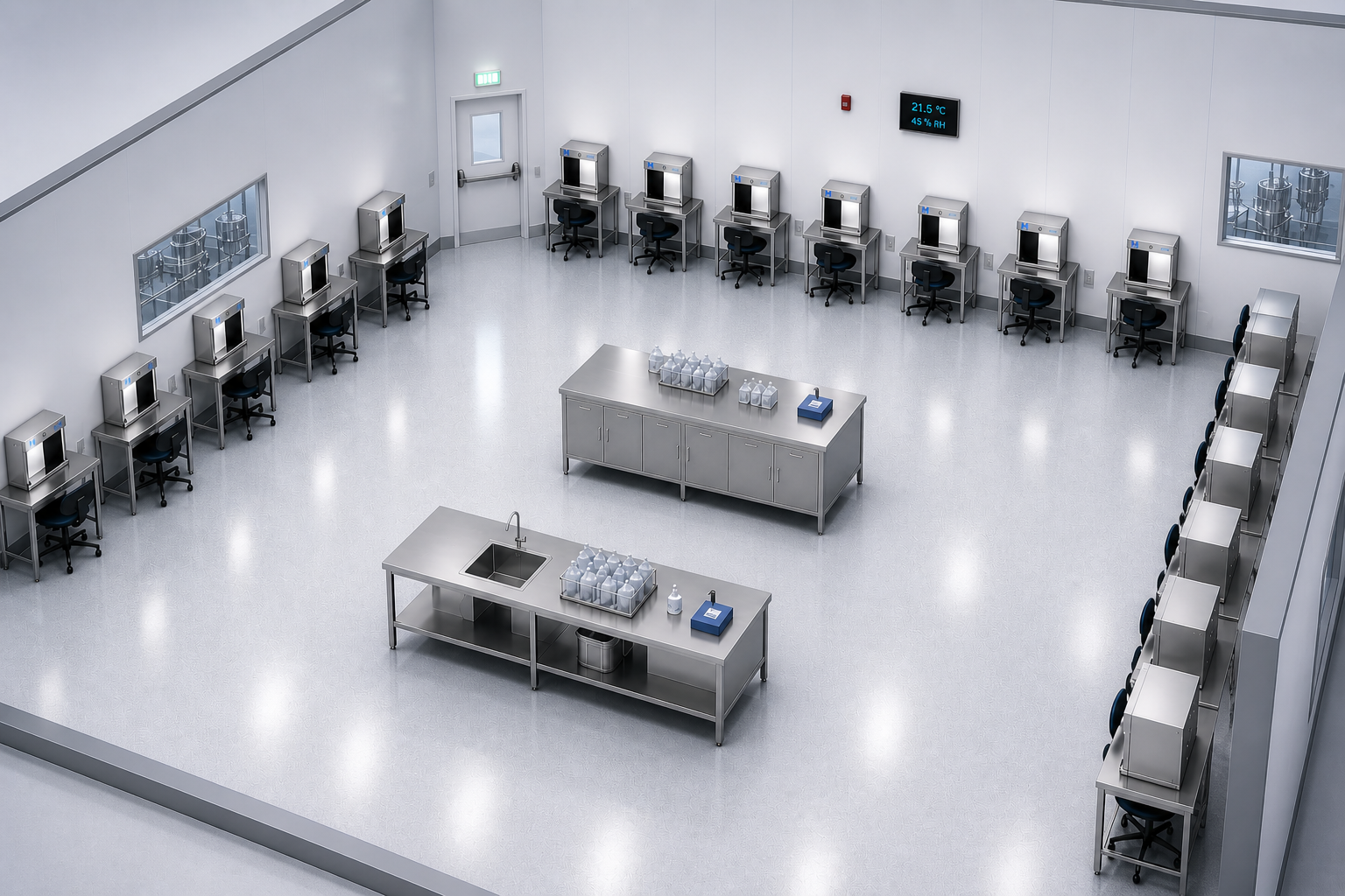 M Core Systems cleanroom inspection layout